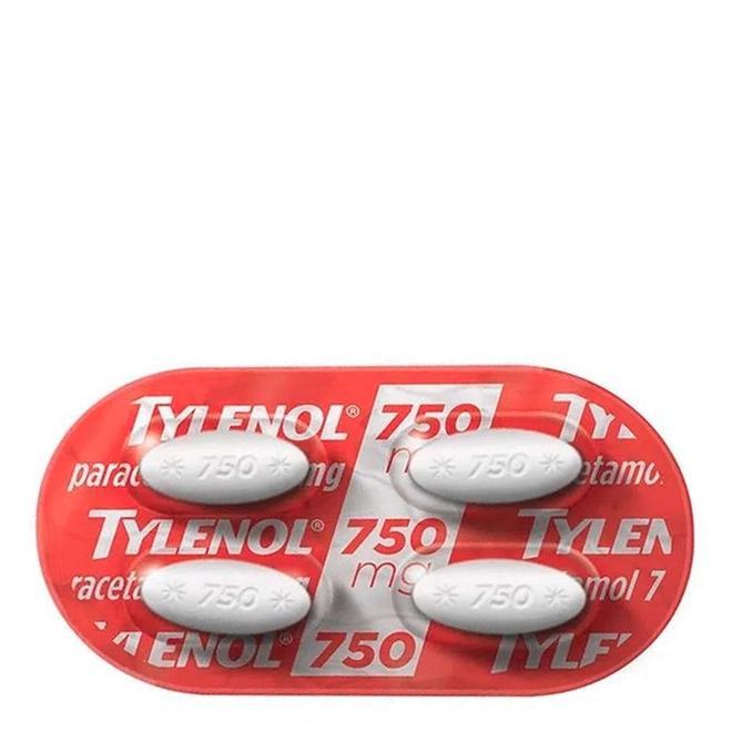 Tylenol 750Mg Com 4 Comprimidos