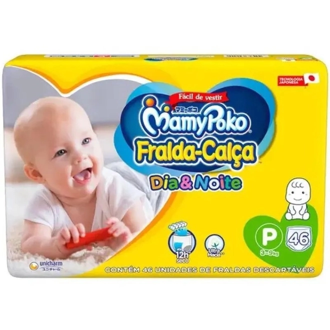 Fralda-Calça Mamypoko Tamanho P 46 Unidades