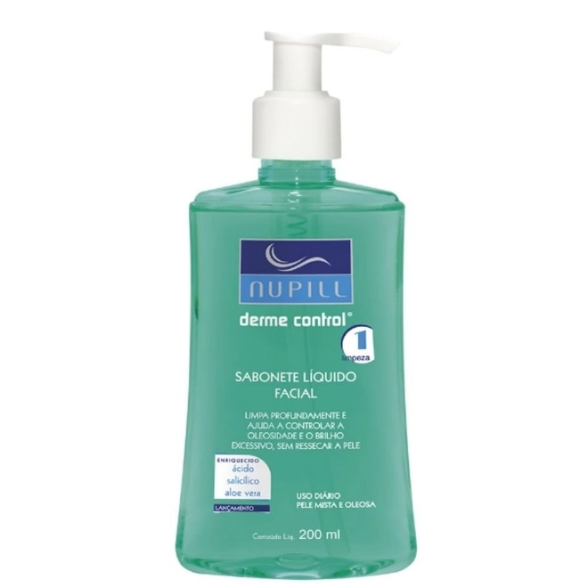 Sabonete Liquido Facial Dermocontrol 200ml -NUPILL