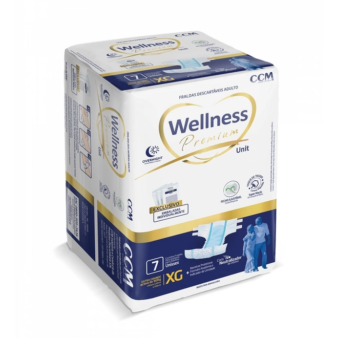 Fralda Geriatrica Wellness Prem Xg C/7Unidades