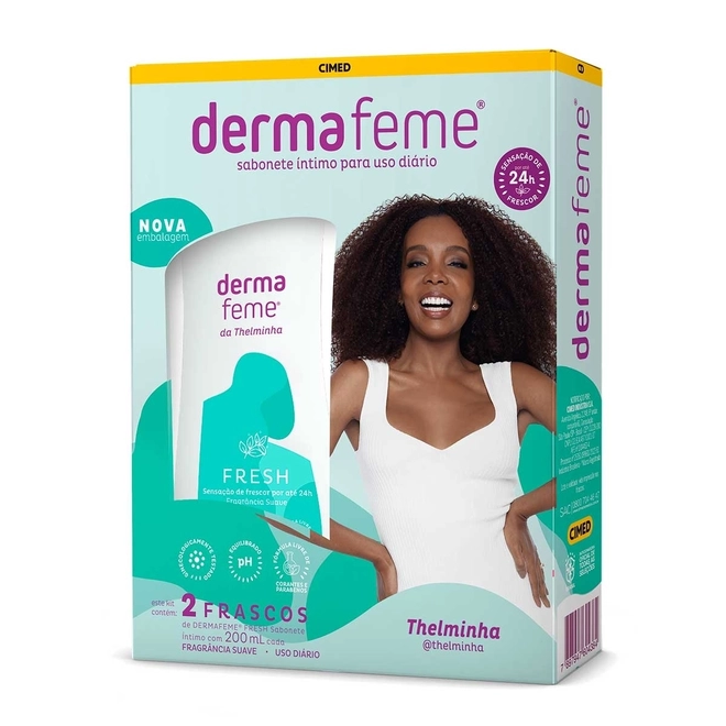 Kit Sabonete Íntimo Dermafeme Fresh 2x200ml - CIMED