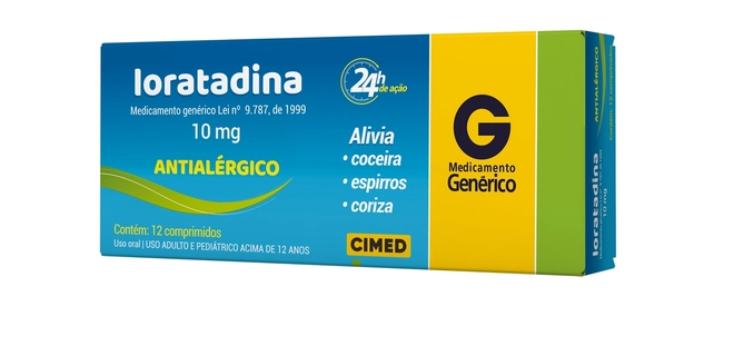 Loratadina 10Mg Cimed Com 12 Comprimmidos