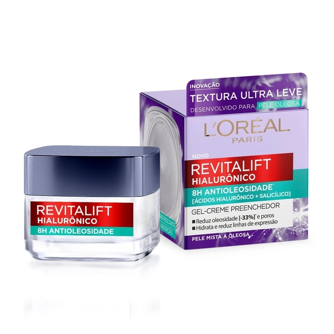 Gel Creme Antioleo Revit Hialurônic 49g - L'ORÉAL PARIS