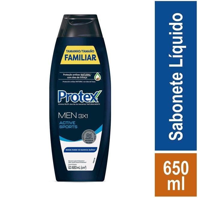 Sabonete Liquido Protex Men Sport 650 ml