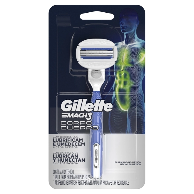 Aparelho de Depilação Mach 3 Corpo 1 unidade - GILLETTE