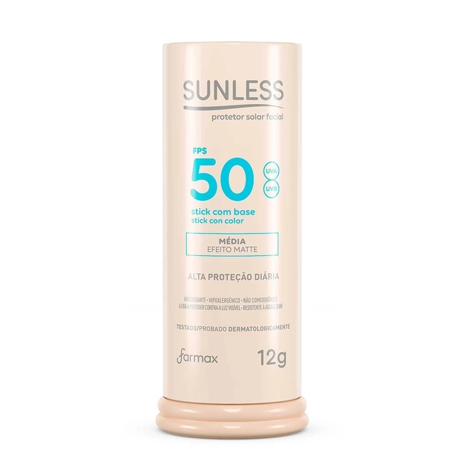 PROT SOL STICK BASE MED SUNLESS 12G(FAX)