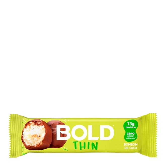 Barra de Proteína Thin Sabor Bombom de Coco 40g - BOLD