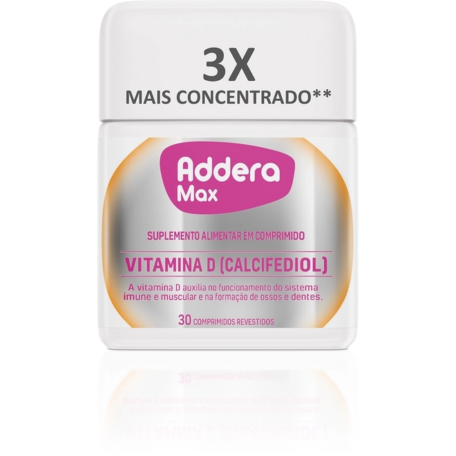 Suplemento Alimentar Vitamina D Addera Max 30 Comprimidos