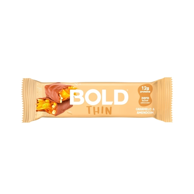 Barra de Proteína Thin Sabor Caramelo&Amendoim 40g - BOLD