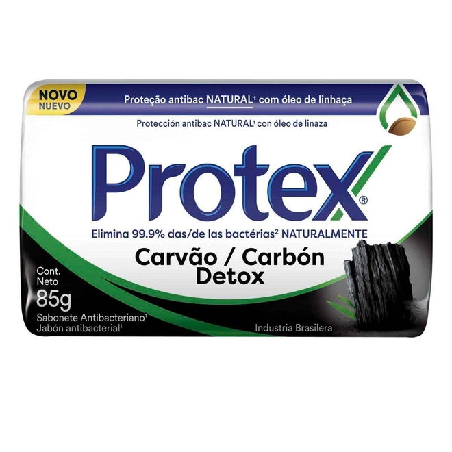 Sabonete Em Barra Protex Carvão Detox 85G
