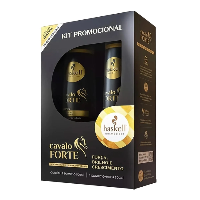 Kit Haskell Shampoo+Condicionador Cavalo Forte 500ml