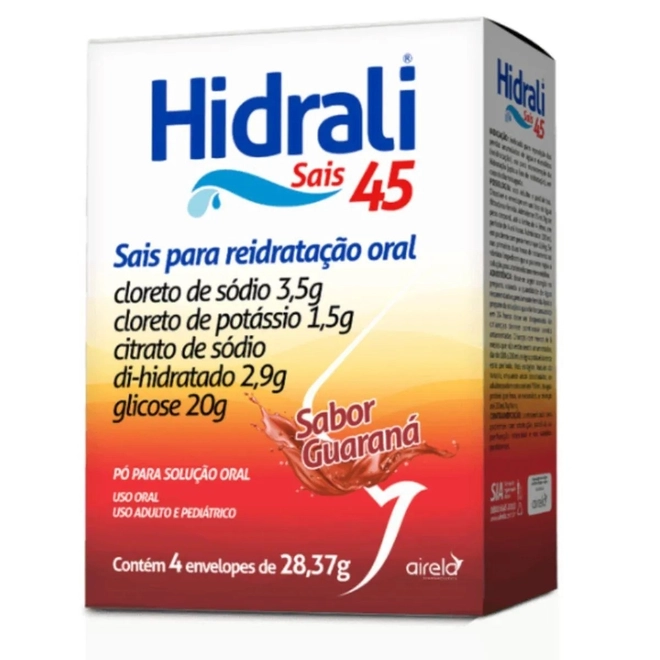 Hidrali 4 envelopes 28,37g para Solu Guaraná - AIRELA