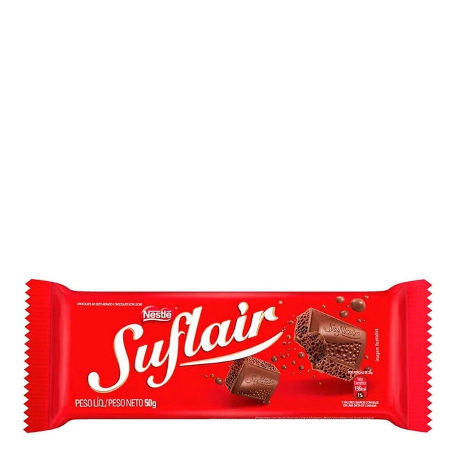 CHOC BARRA NESTLE SUFLAIR AO LEITE 50G