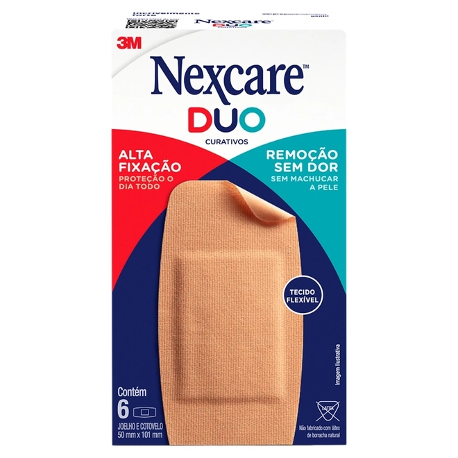 Curativo Nexcare Duo Joelho/Cotovelo C/6Unidades