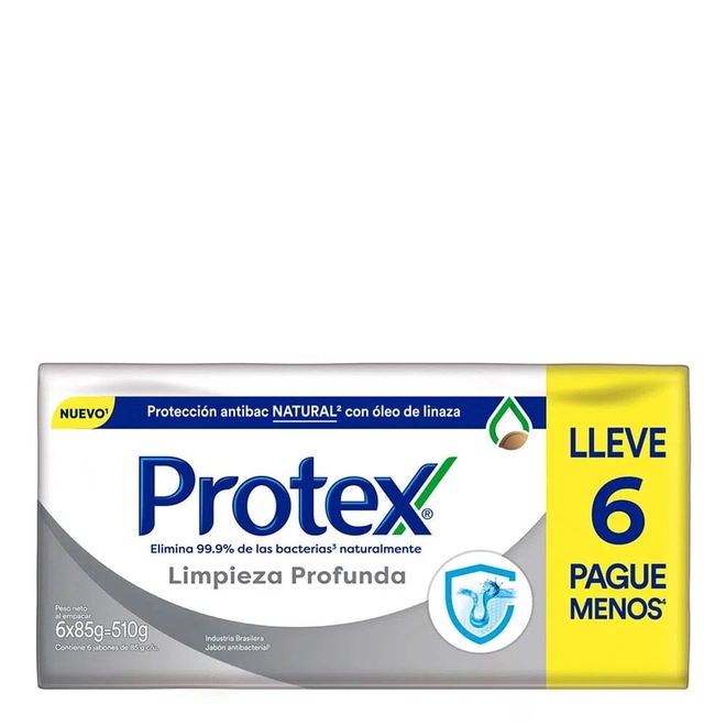 Sabonete em Barra Limpeza Profunda 85g 6 unidades - PROTEX