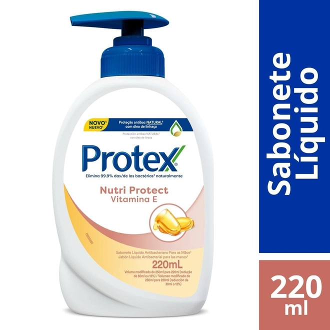 Sabonete p/Mãos Vitamina E 200ml - PROTEX