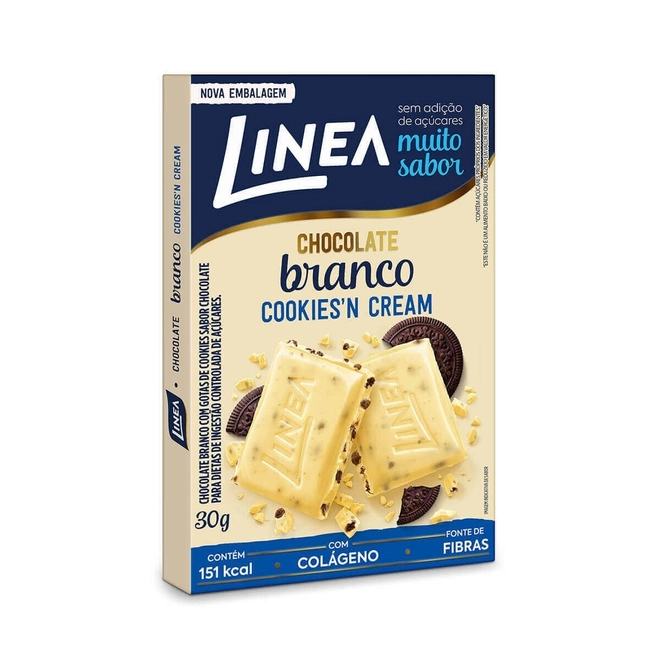 Chocolate Branco Cookies'N Cream Linea Zero Açúcar 30g