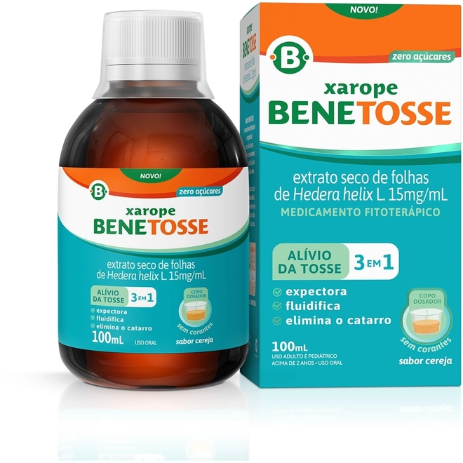 Benetosse Hedera Helix L. 15mg/ml Xarope 100ml - HYPERA