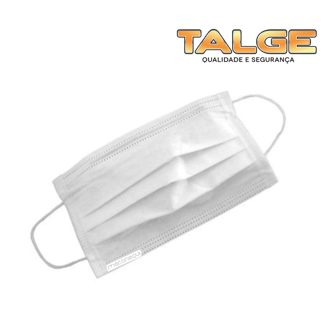Máscara Cirúrgica Descartável Tripla Com Elástico Talge 50Un