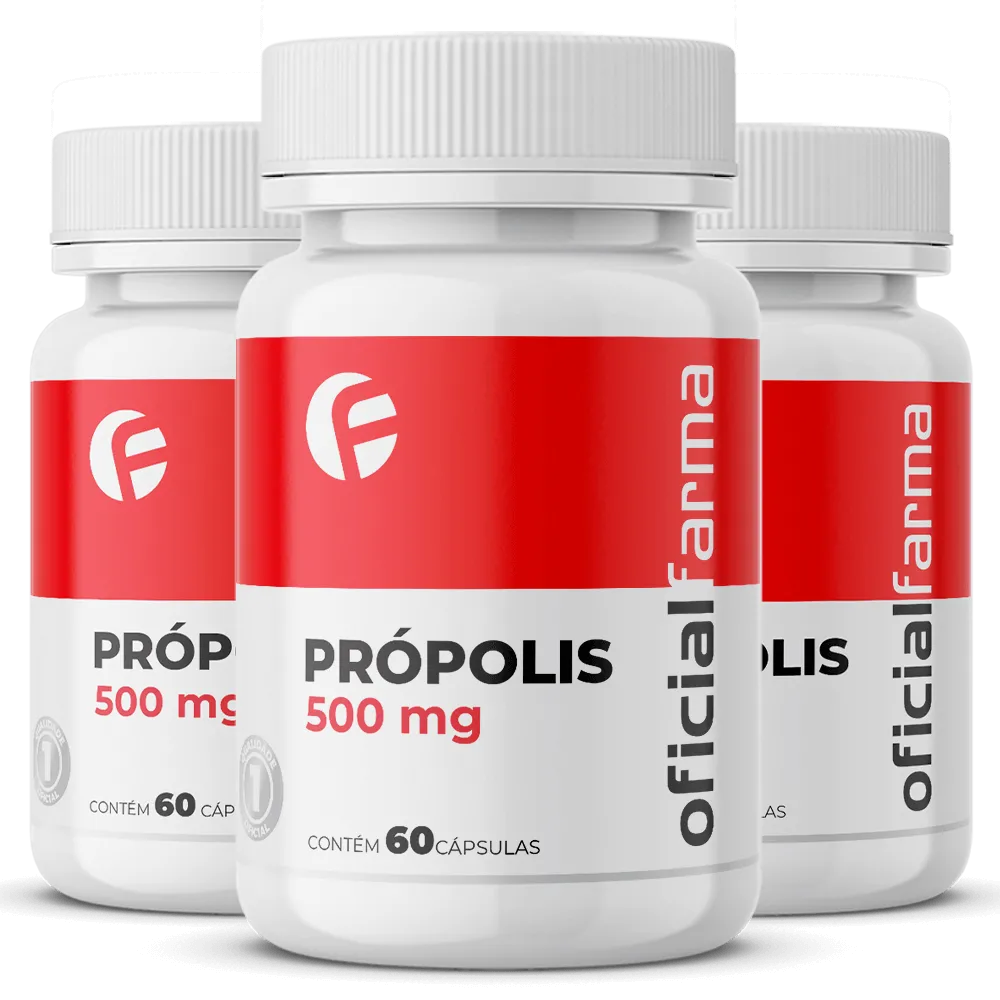 3 Própolis 500mg 60 Cápsulas