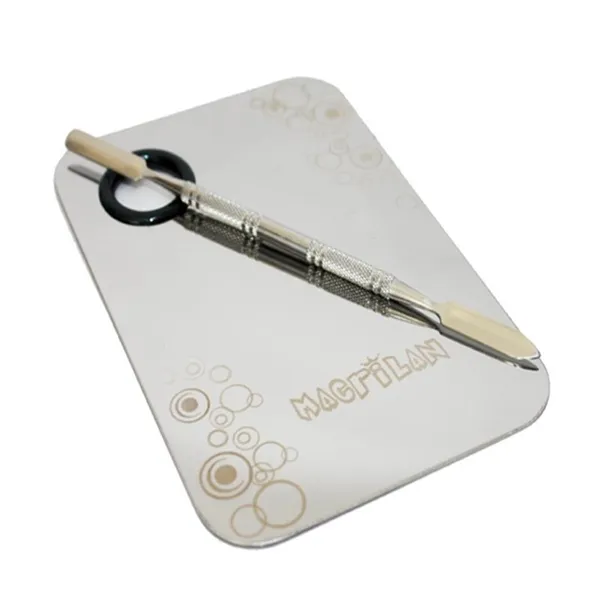 Placa e Espátula em Aço Inox para Maquiagem AC-03 Macrilan