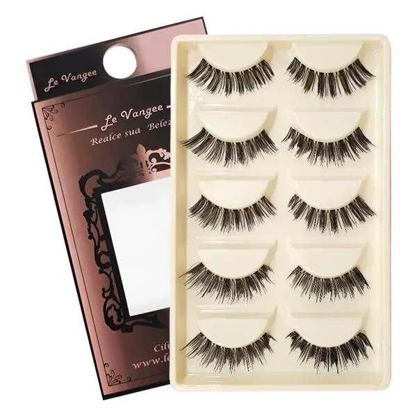 Caixa c/ 05 Pares de Cílios Postiços 3D Le Vangee