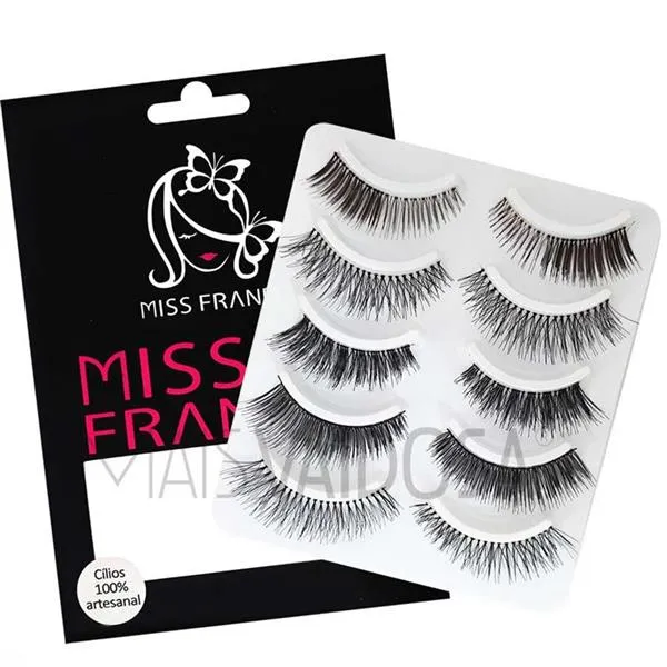 Caixa c/ 5 Pares de Cílios Postiços C17-1087 Miss Frandy
