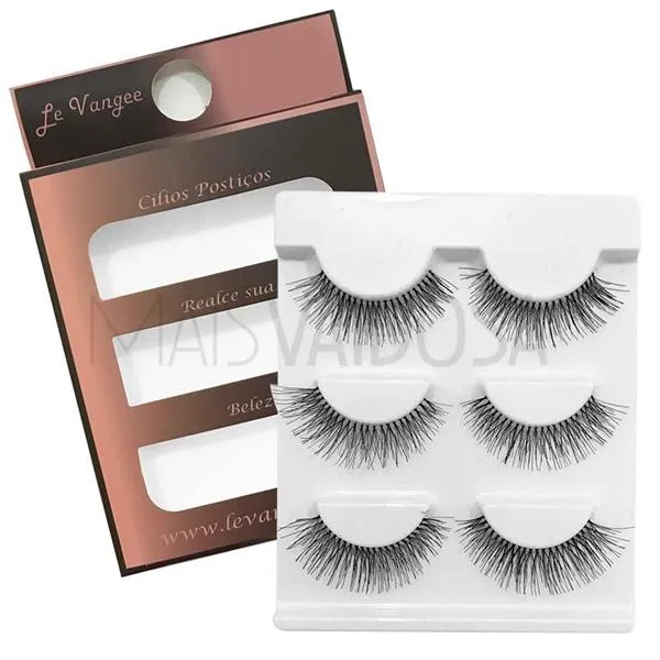 Caixa c/ 03 Pares de Cílios Postiços #213 Le Vangee