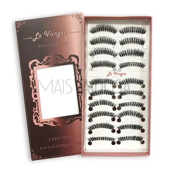 Caixa c/ 10 Pares de Cílios Postiços 728 Le Vangee