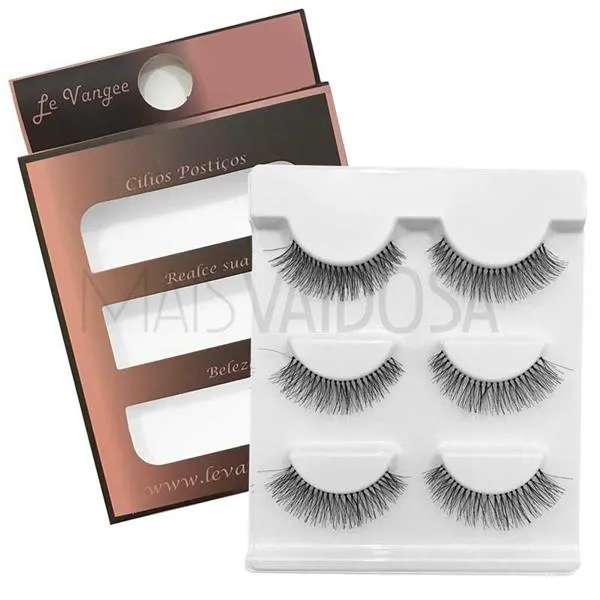 Caixa c/ 03 Pares de Cílios Postiços #747S Le Vangee
