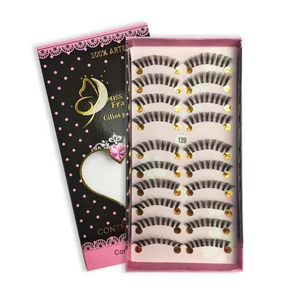 Caixa c/ 10 Pares de Cílios Postiços 129 Miss Frandy