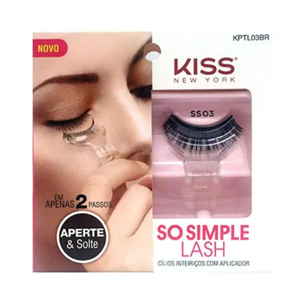 So Simple Lash Cílios Inteiriços c/ Aplicador KPTL03BR Kiss New York
