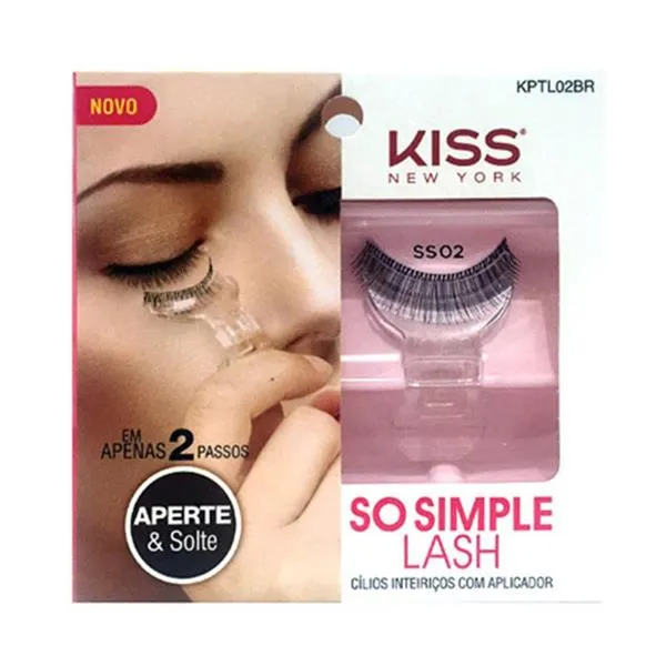 So Simple Lash Cílios Inteiriços c/ Aplicador KPTL02BR Kiss New York