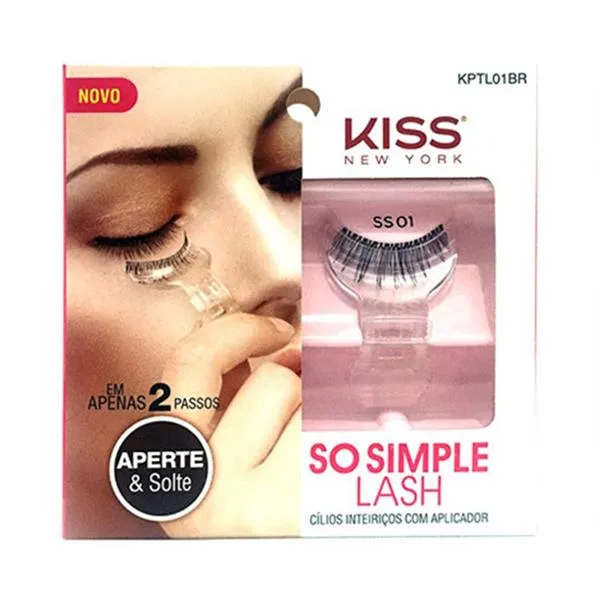 So Simple Lash Cílios Inteiriços c/ Aplicador KPTL01BR Kiss New York