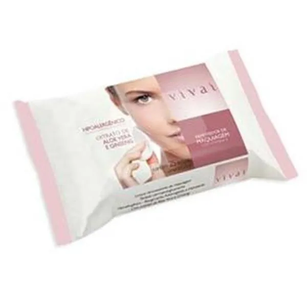 Lenço Umedecido Removedor de Maquiagem Hipoalergênico Vivai