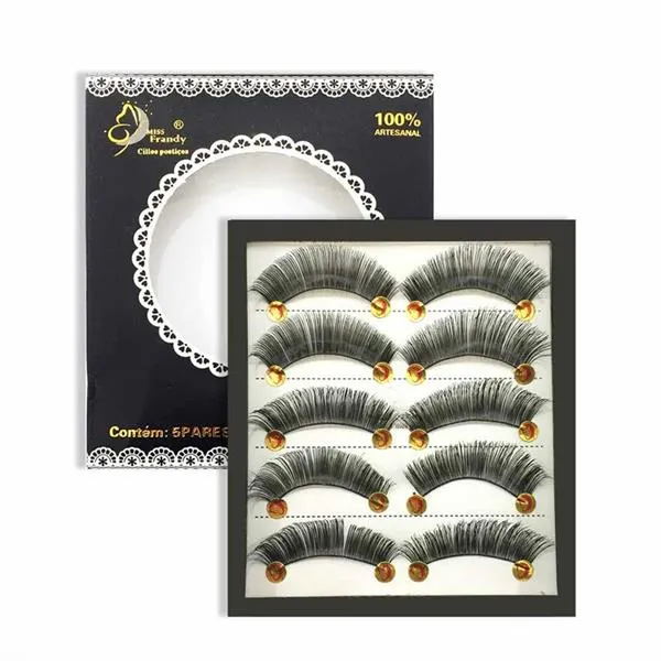Caixa c/ 5 Pares de Cílios Postiços C15-0780 (K26) Miss Frandy
