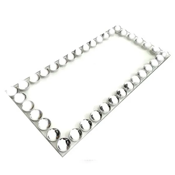 Bandeja Espelhada Multiuso Retangular 32x16 cm (Cód 1039)