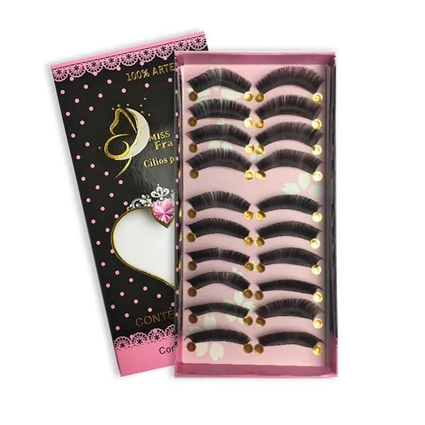 Caixa c/ 10 Pares de Cílios Postiços # K26 Miss Frandy