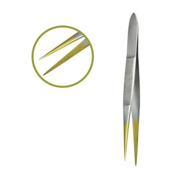 Pinça Profissional Ponta Fina Dourada 2249 Santa Clara