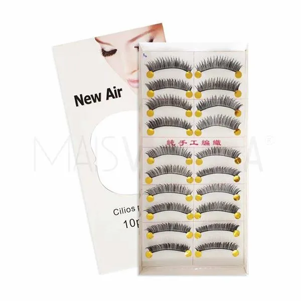 Caixa com 10 Pares de Cílios Postiços New Air B-12