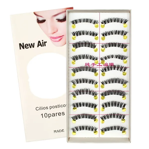 Caixa com 10 Pares de Cílios Postiços New Air B-08