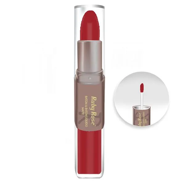 Batom Duo Matte Ruby Rose HB8606