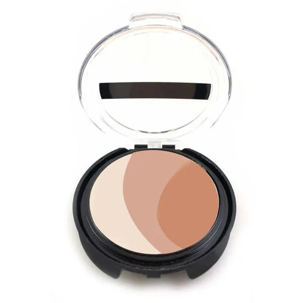 Pó Compacto Fenzza Makeup Trio Moon FZ-PC92MO