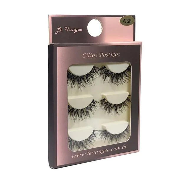 Caixa c/ 03 Pares de Cílios Postiços Le Vangee #WSP