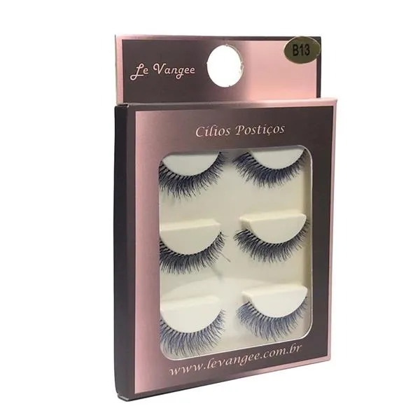 Caixa c/ 03 Pares de Cílios Postiços Le Vangee B13