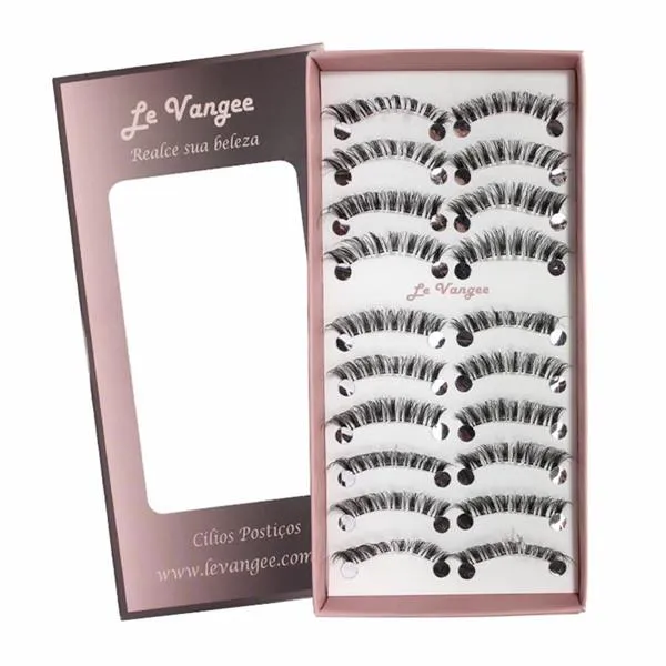 Caixa c/ 10 Pares de Cílios Postiços Le Vangee - 8T1