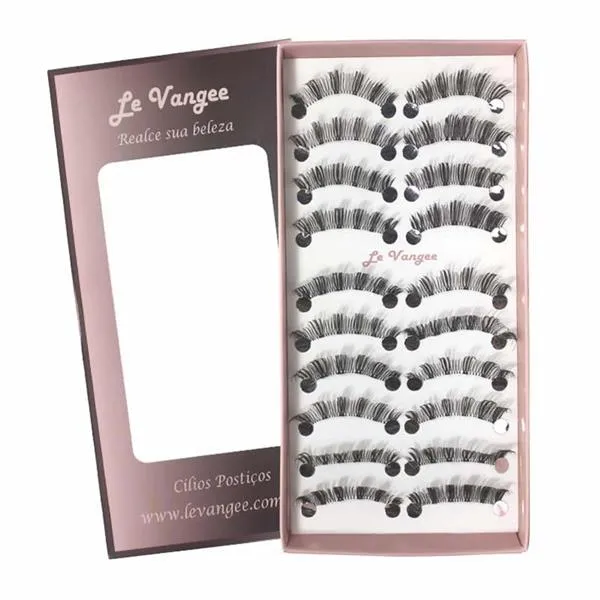 Caixa c/ 10 Pares de Cílios Postiços Le Vangee - B164