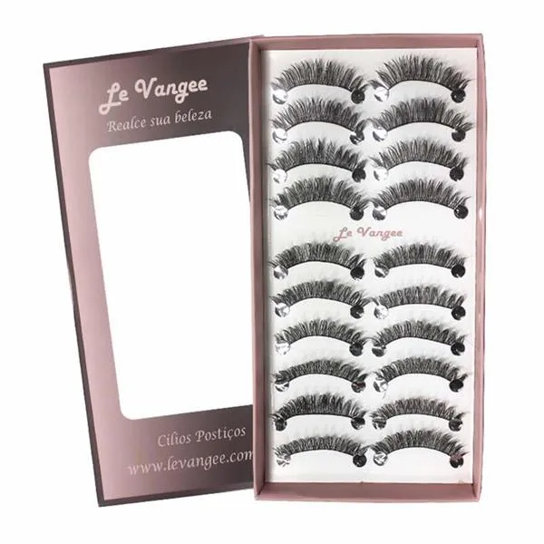 Caixa c/ 10 Pares de Cílios Postiços Le Vangee - J102