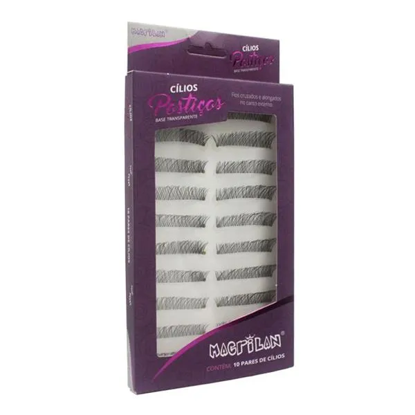 Caixa com 10 Pares de Cílios Postiços CL-306 Macrilan