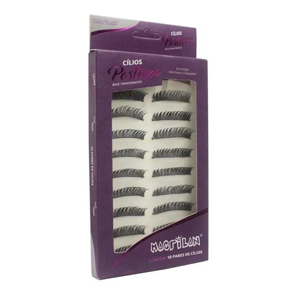 Caixa com 10 Pares de Cílios Postiços CL-308 Macrilan